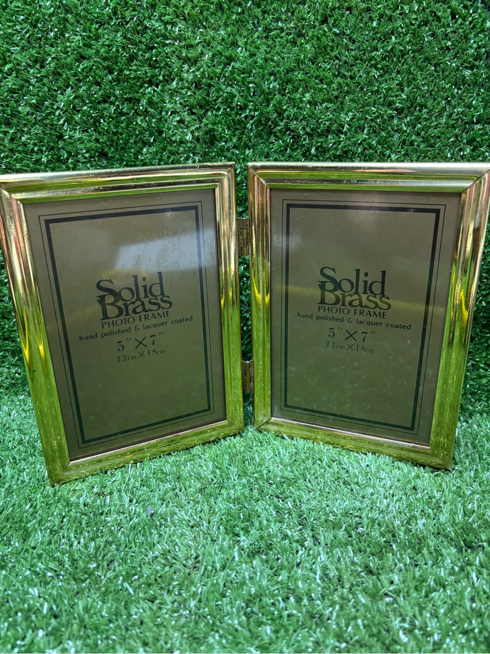 Vintage Double 5x7 Photo Frame - Gold